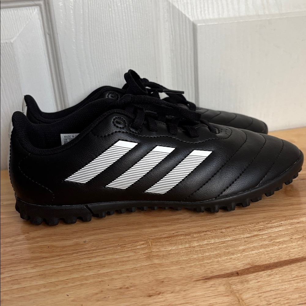 Adidas Black White Turf Shoes-Child Goletto VIII Turf Soccer Shoe size 4.5 - Picture 4 of 9